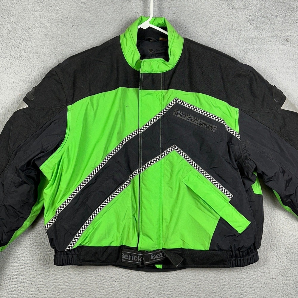 Hein Gericke Speedware Jacket Mens 3XL Green Motorcycle Padded Removable Lining